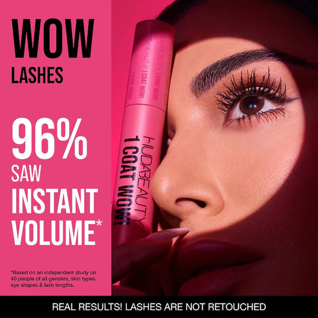 HUDA BEAUTY  1 Coat WOW! Extra Volumizing and Lifting Mascara